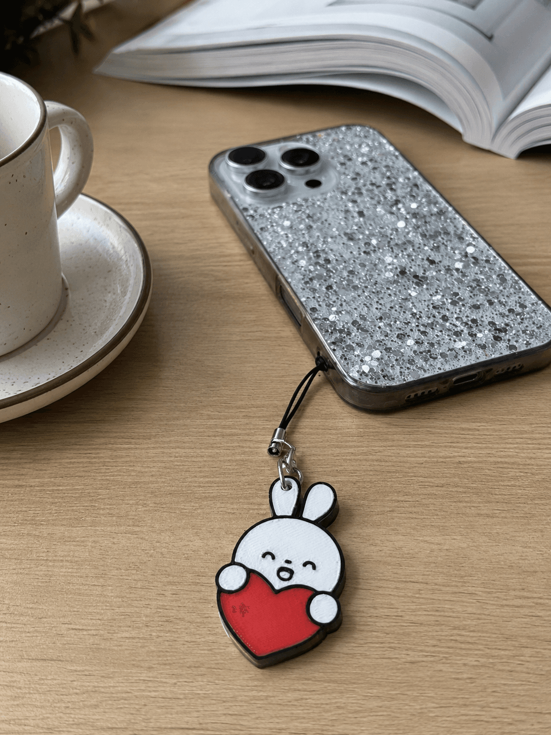Tavşanlı Telefon Süsü (Charm)