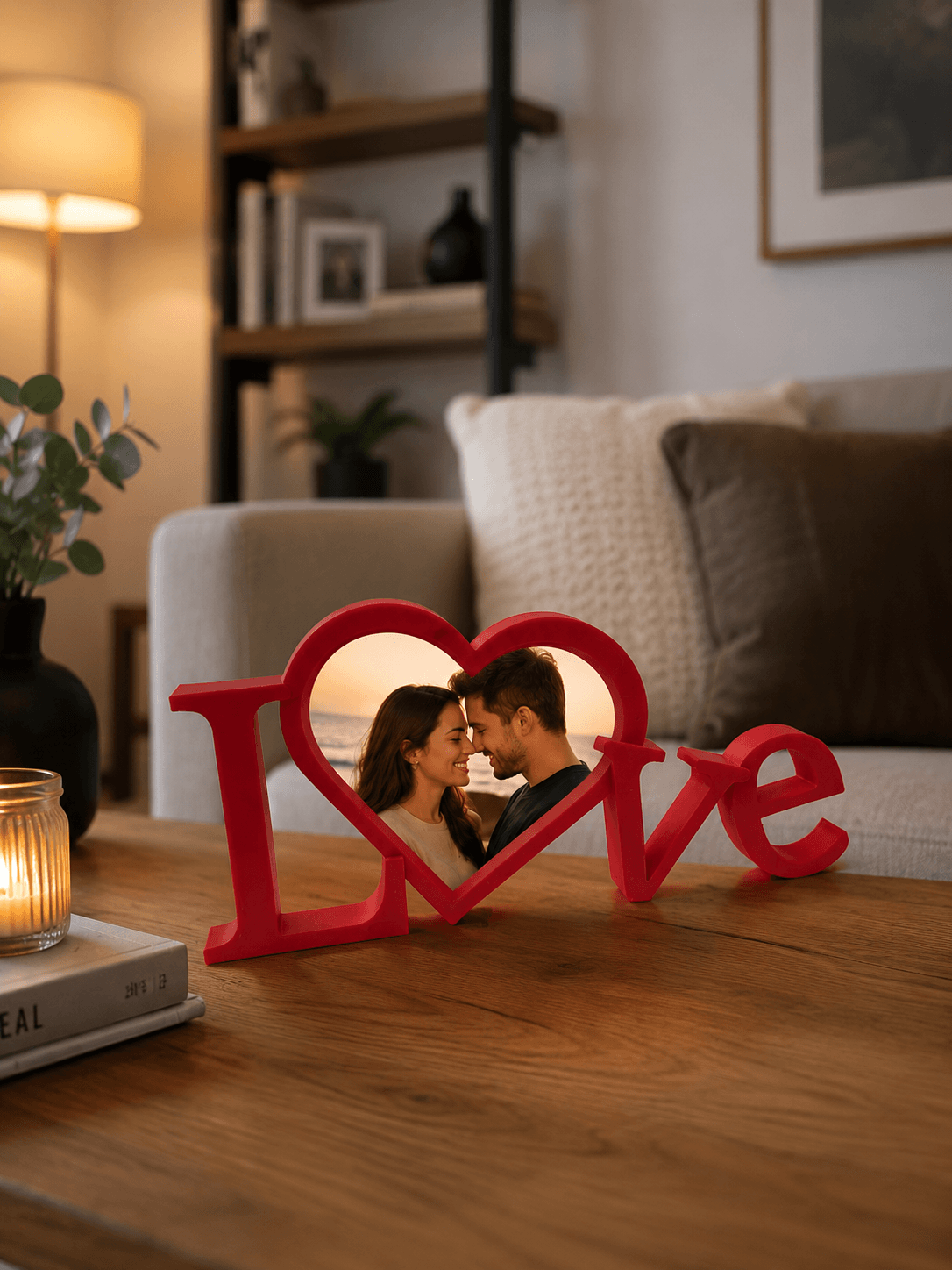 Kişiye Özel Aşk Temalı LOVE Fotoğraf Çerçevesi