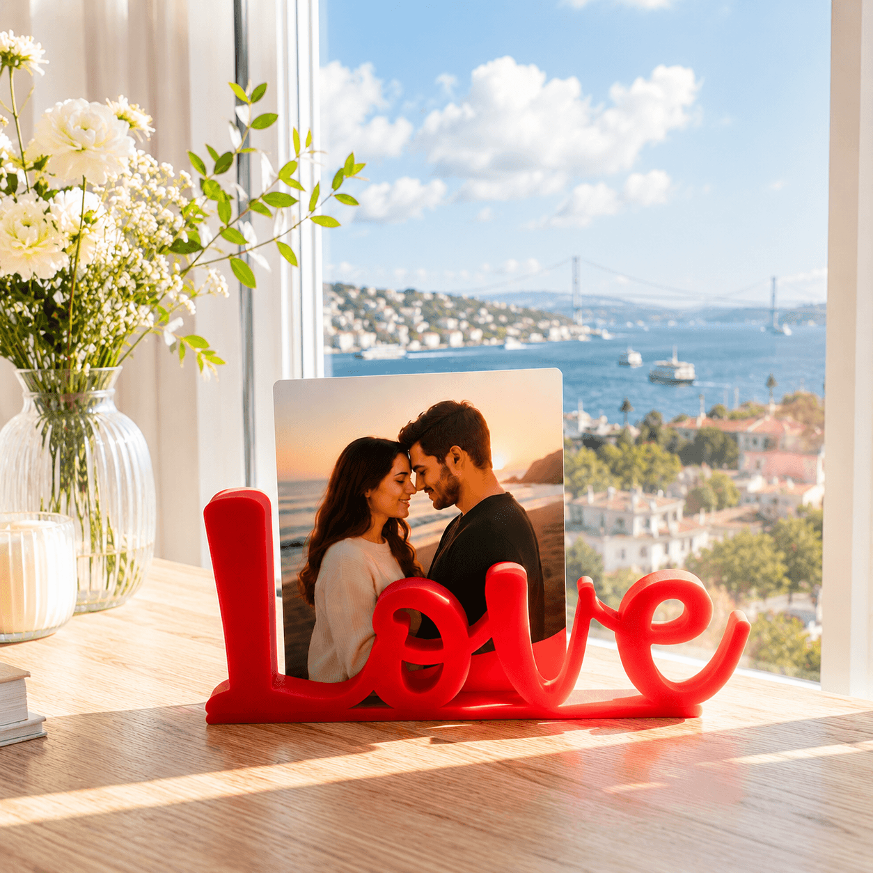 Kişiye Özel Aşk Temalı Love Yazılı Fotoğraflık